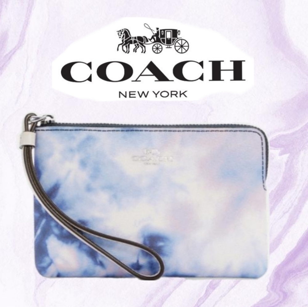 Coach Wristlet With Tie Dye Print